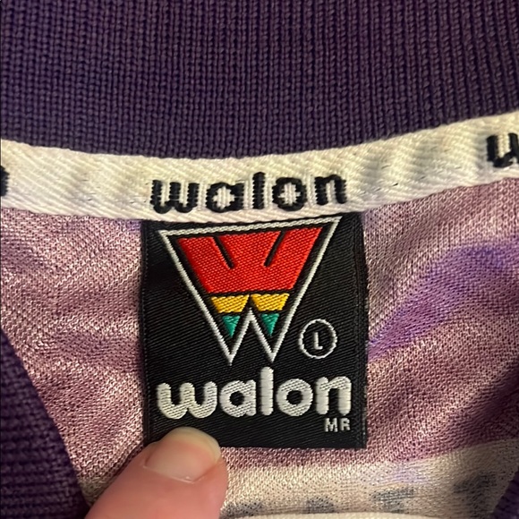 Purple and White Long Sleeve Soccer Jersey Size:L - Picture 2 of 9